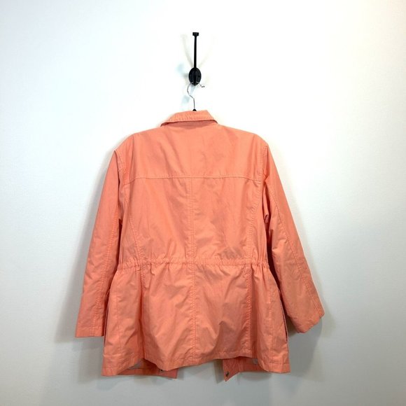 Talbots Water Resistant Cotton Anorak Jacket Peach Small - Picture 6 of 8